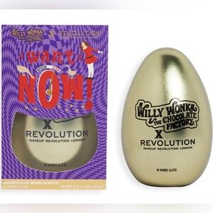 Revolution Beauty X Willy Wonka Golden Egg Highlighter Good Egg Bad Egg